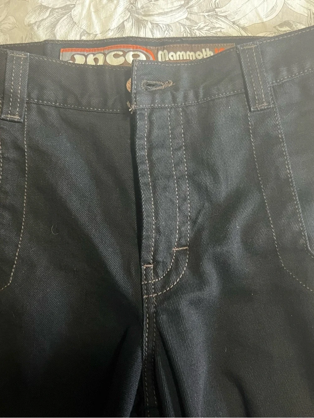 JNCO Mammoth 194 Black Jeans with Orange Accent